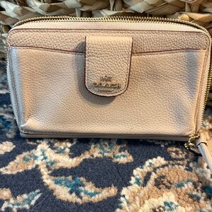 Coach Beige Leather Wallet